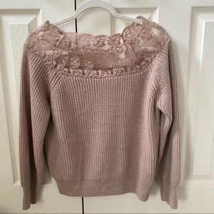 SHEIN OFF THE SHOULDER SWEATER | S